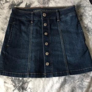 Button down jean skirt